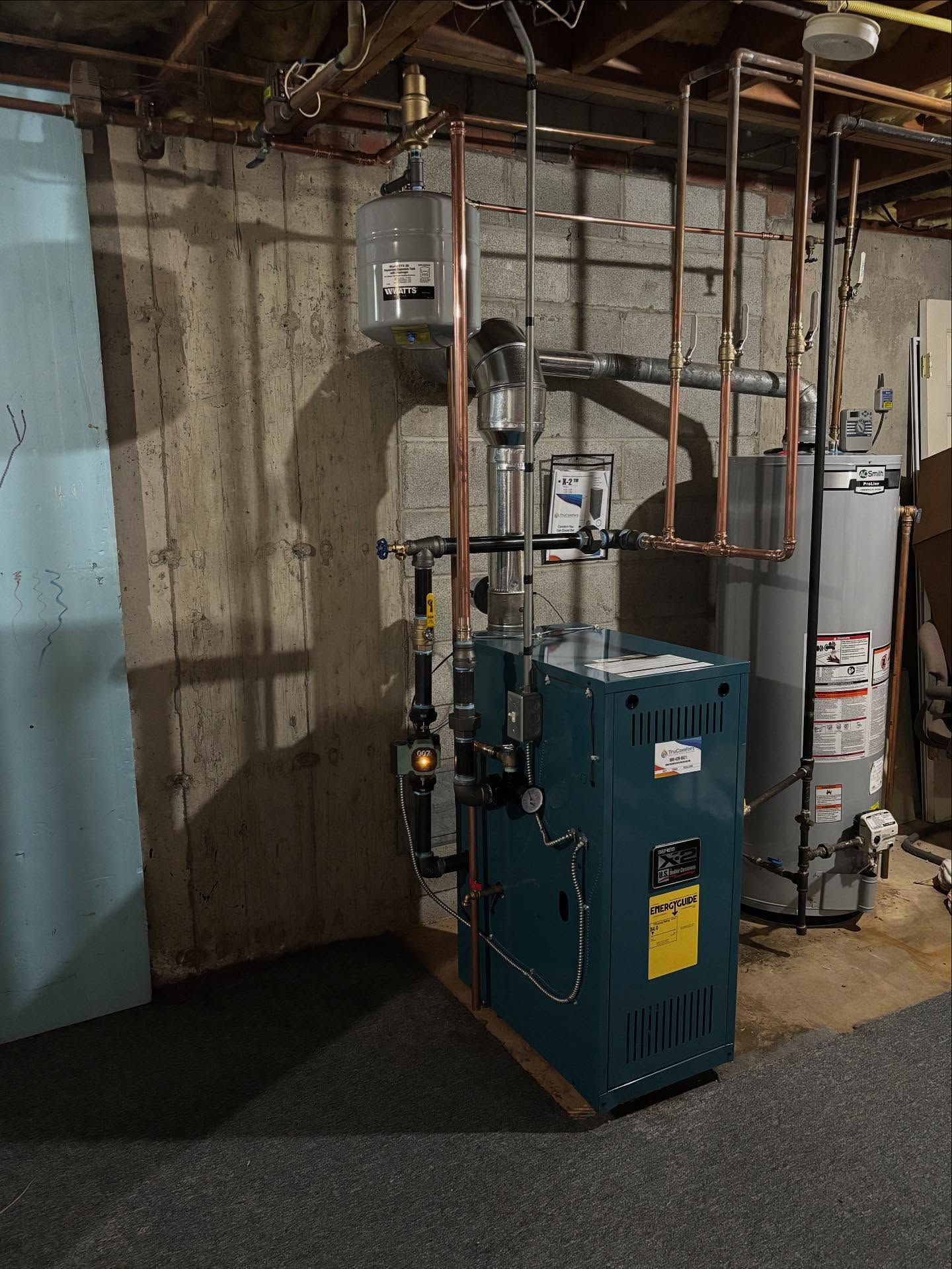 Modern heating system installation compatible with heat pumps in Cheshire area